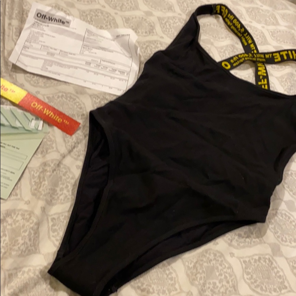 Authentic new off white one piece swimsuit